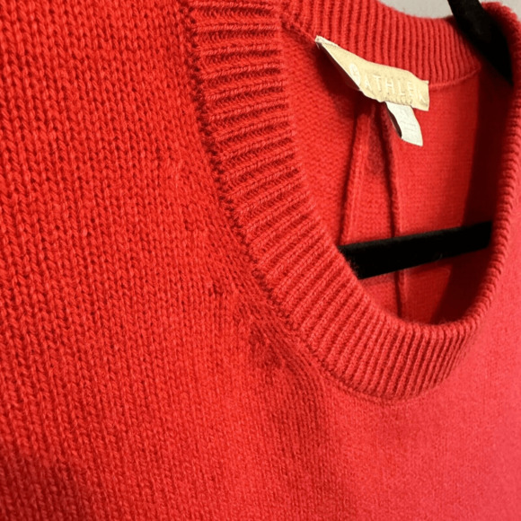 Athleta Perspective Wool Cashmere Blend Crew Neck Sweater XS Red - Picture 7 of 13